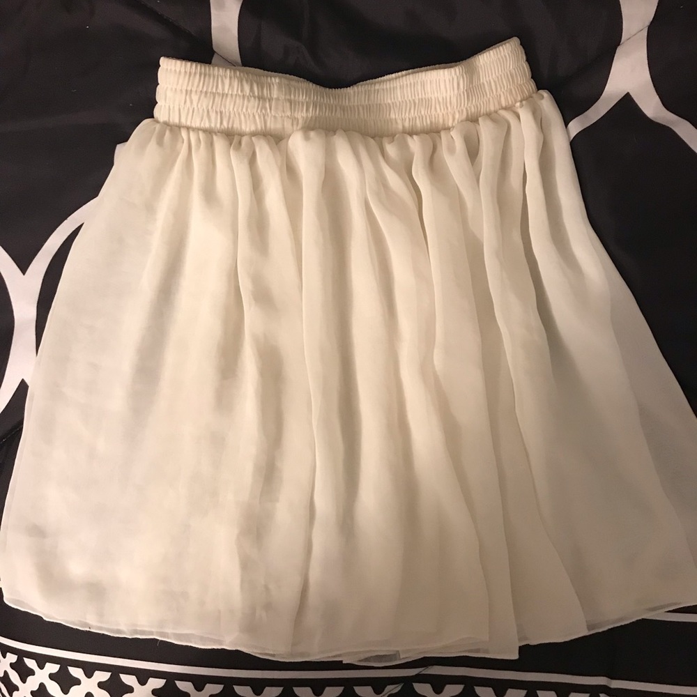 American apparel sheer white skirt